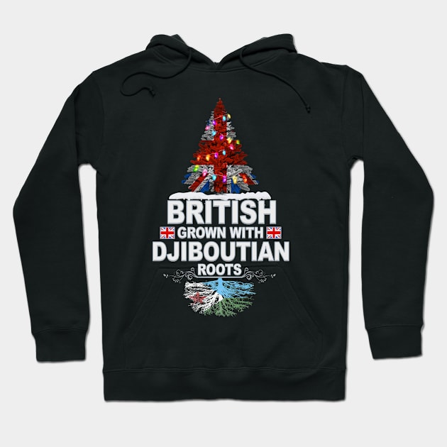 British Grown With Djiboutian Roots - Gift for Djiboutian With Roots From Djibouti Hoodie by Country Flags